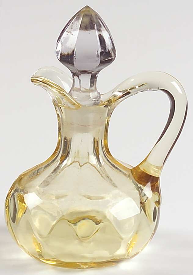 Yeoman Yellow Sahara (Stem 1184, Optic) 2 Oz Cruet & Stopper by Heisey-1