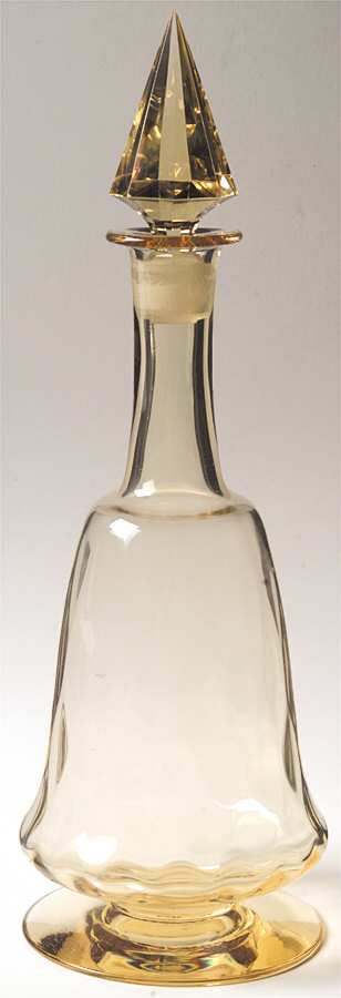 Yeoman Yellow Sahara (Stem 1184, Optic) Decanter & Stopper by Heisey-1