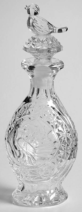 The Byrdes Collection Round Footed Perfume Bottle & Stopper by Hofbauer-1