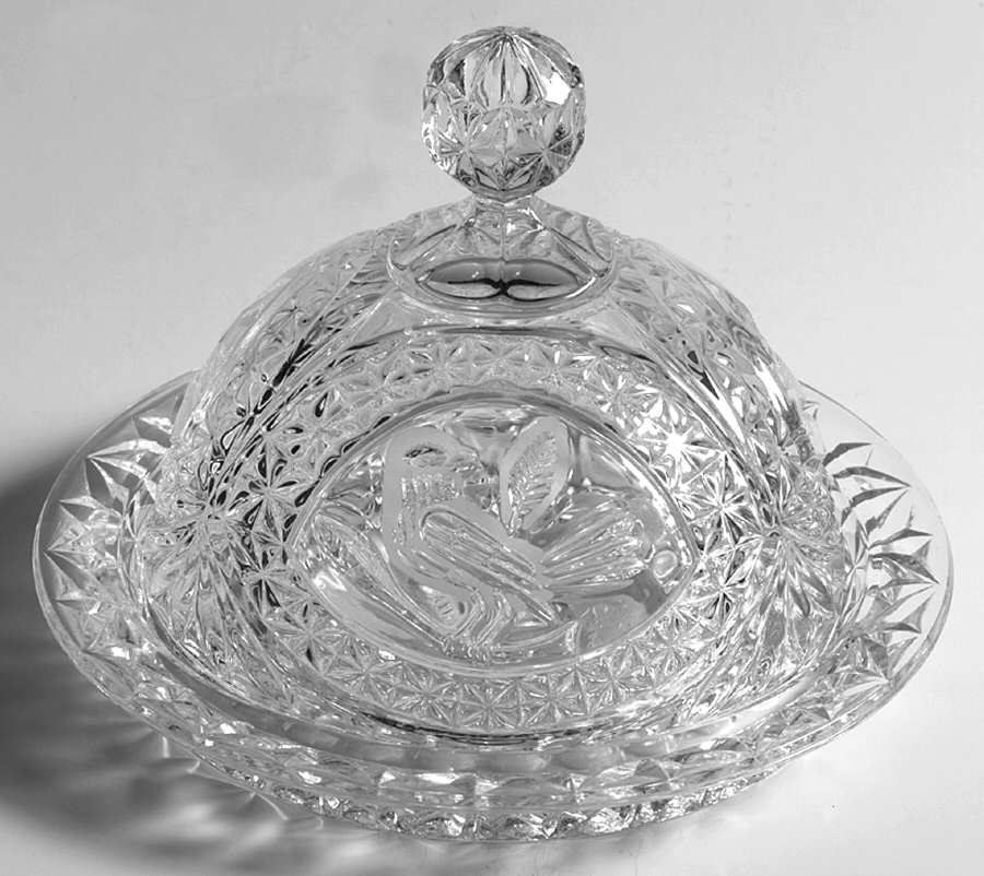 The Byrdes Collection Round Covered Butter by Hofbauer-1