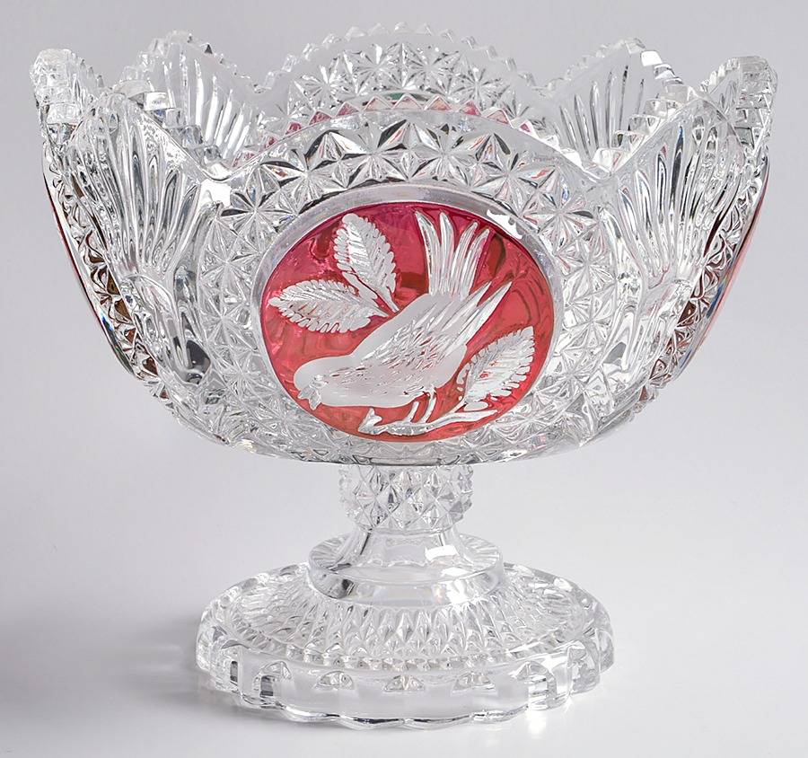 Byrdes Collection, The Ruby Round Compote (Height X Width) by Hofbauer-1