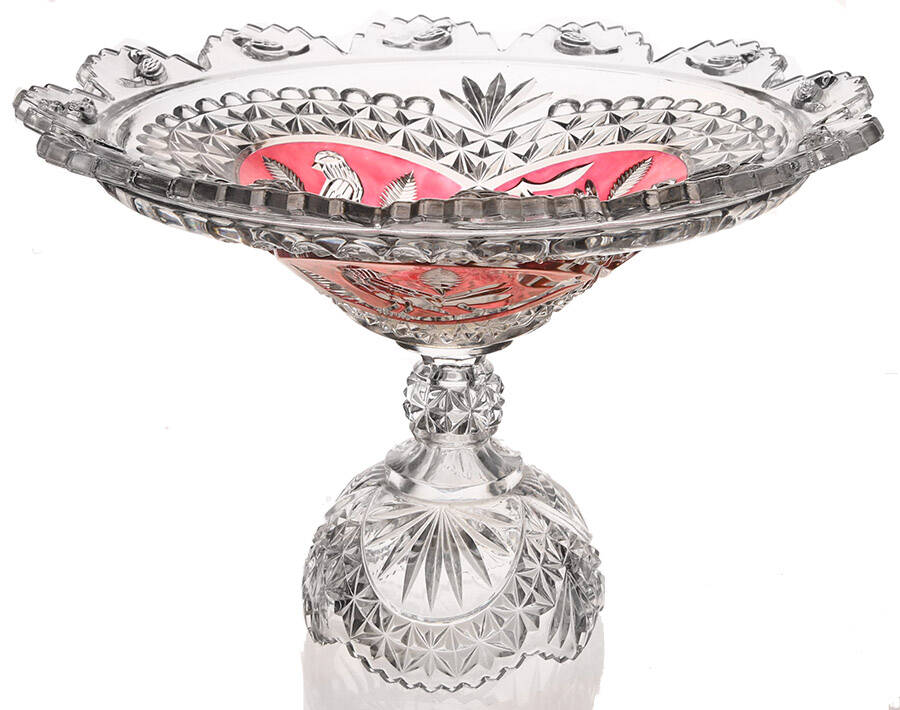 Byrdes Collection, The Ruby Round Compote (Height X Width) by Hofbauer-1