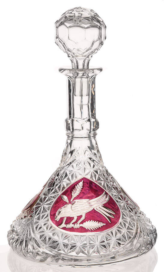 Byrdes Collection, The Ruby Ships Decanter & Stopper by Hofbauer-1