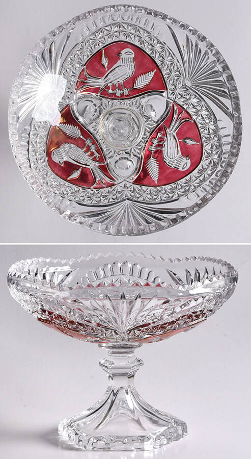 Byrdes Collection, The Ruby Round Compote (Height X Width) by Hofbauer-1