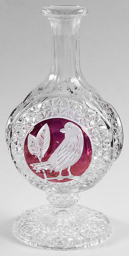Byrdes Collection, The Ruby Footed Decanter No Stopper by Hofbauer-1
