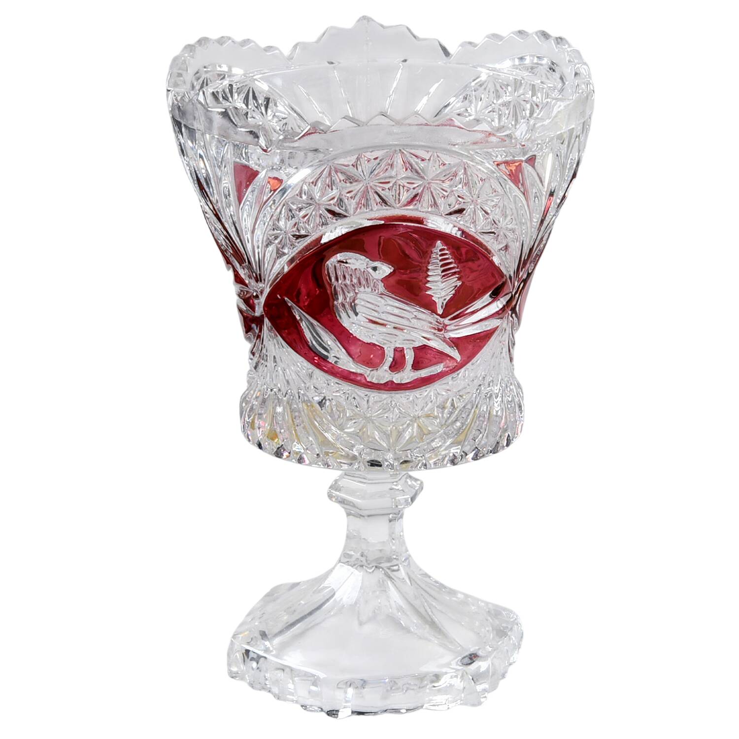 Byrdes Collection, The Ruby Footed Candy Dish No Lid by Hofbauer-1