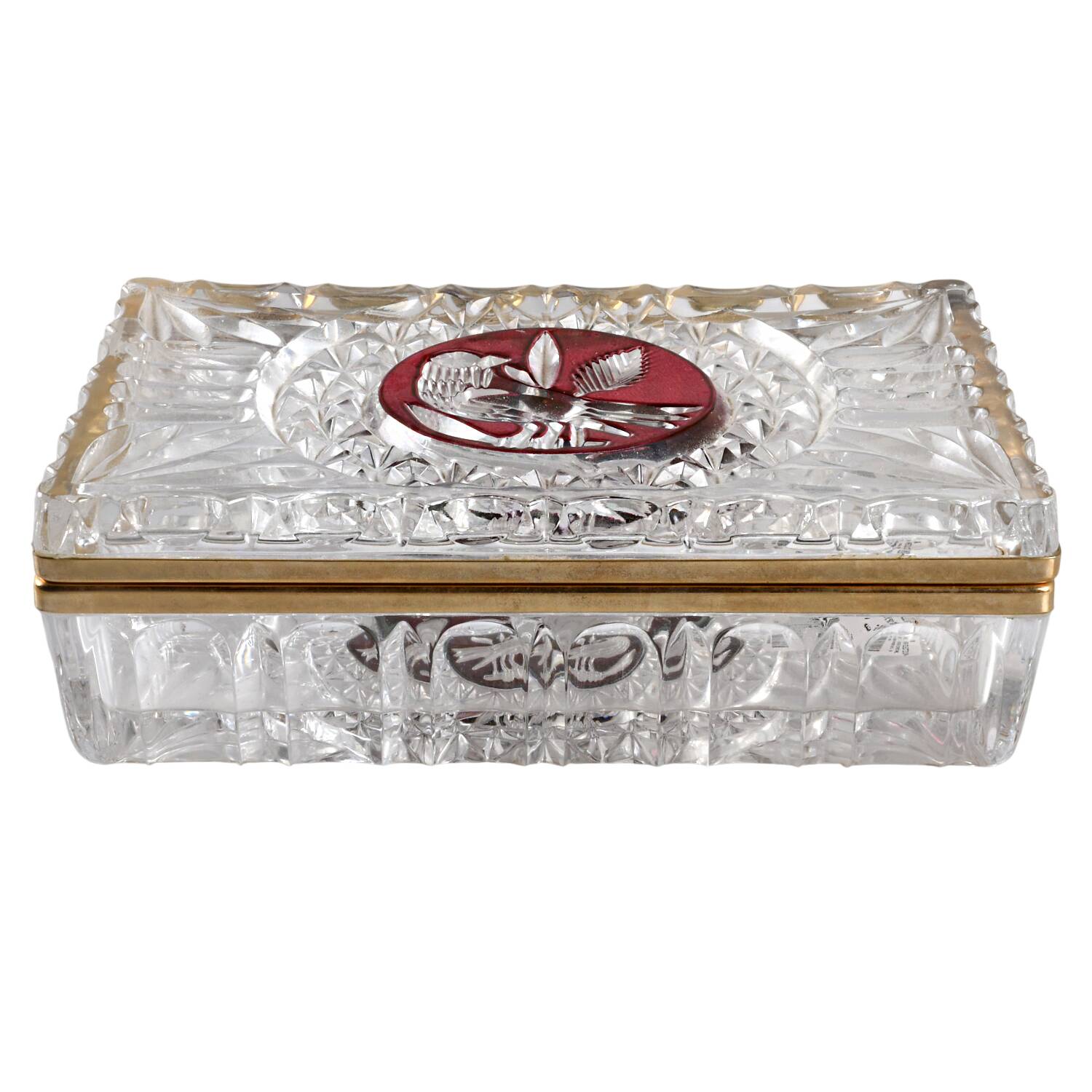 Byrdes Collection, The Ruby 7" Rectangular Box with Hinged Lid by Hofbauer-1