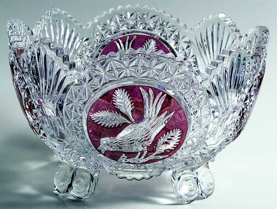 Byrdes Collection, The Ruby 8" 4-Toed Footed Bowl by Hofbauer-1