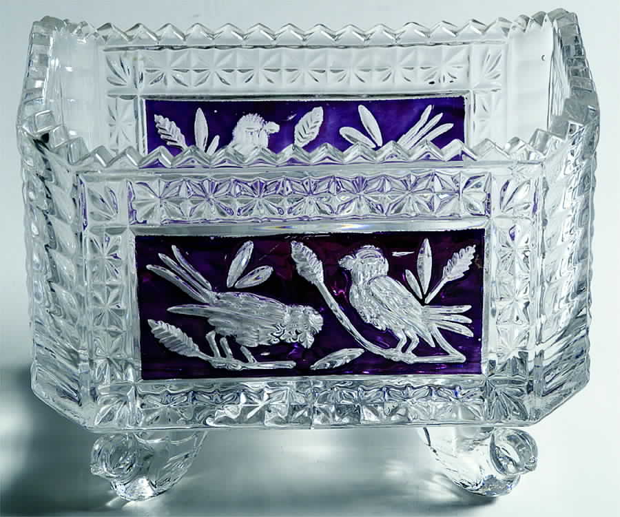 Byrdes Collection, The Ruby Rectangular 4 Toed Bowl by Hofbauer-1