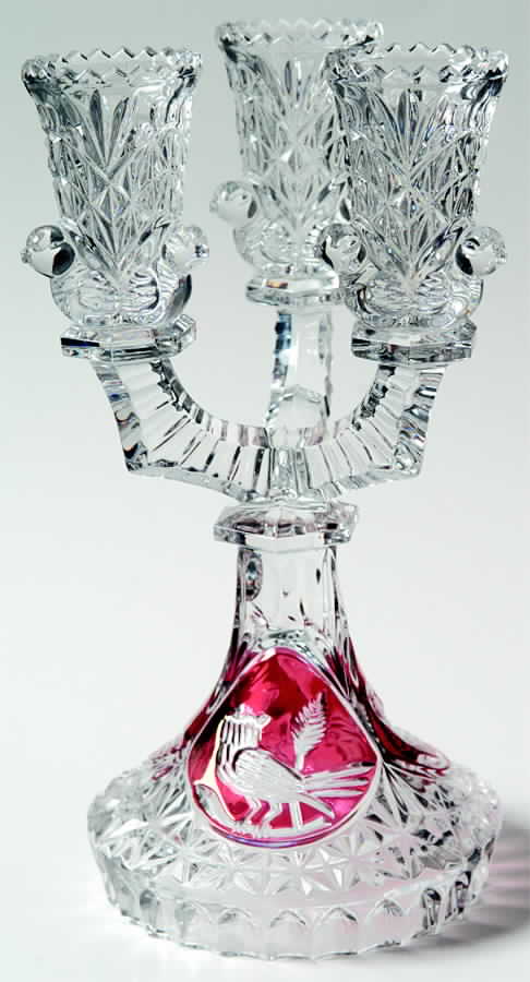 Byrdes Collection, The Ruby 3 Light Candlestick by Hofbauer-1