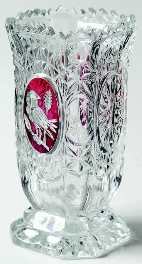 Byrdes Collection, The Ruby 6" Footed Vase by Hofbauer-1