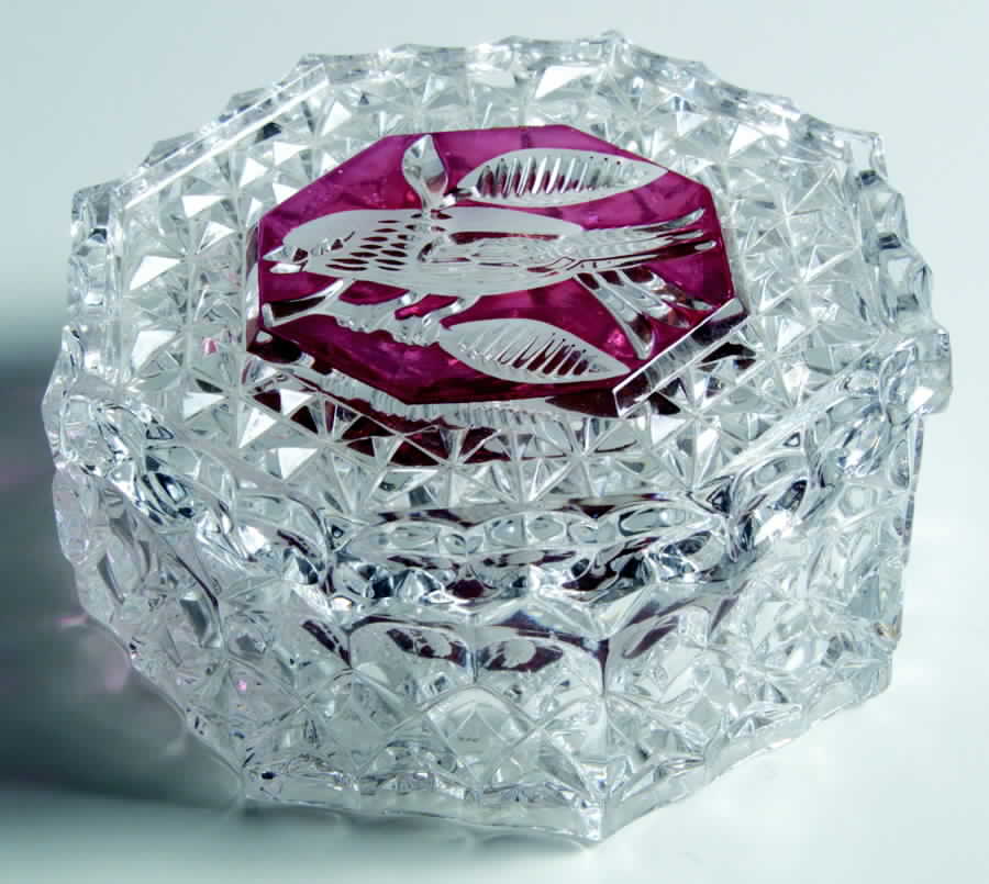 Byrdes Collection, The Ruby 4" Octagonal Box & Lid by Hofbauer-1