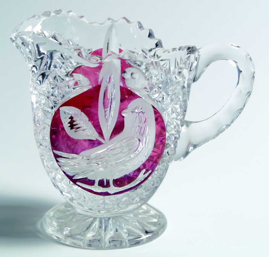 Byrdes Collection, The Ruby Footed Creamer by Hofbauer-1
