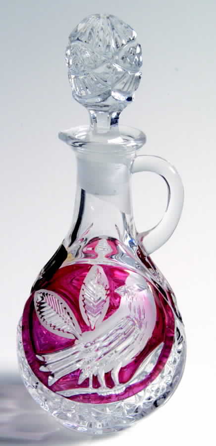 Byrdes Collection, The Ruby Cruet & Stopper by Hofbauer-1