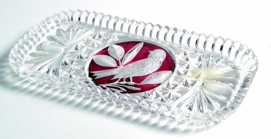 Byrdes Collection, The Ruby Rectangular Tray by Hofbauer-1