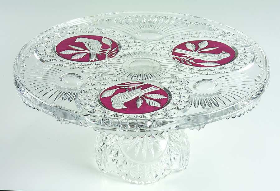 Byrdes Collection, The Ruby 12" Diameter Cake Stand/Pedestal by Hofbauer-1