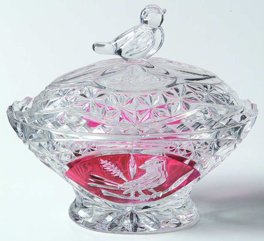 Byrdes Collection, The Ruby Oval Box with Lid by Hofbauer-1