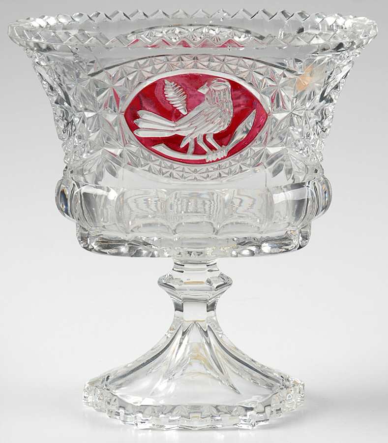 Byrdes Collection, The Ruby 6" Oval Footed Bowl by Hofbauer-1