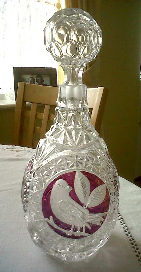 Byrdes Collection, The Ruby Decanter & Stopper by Hofbauer-1