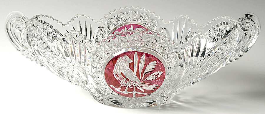 Byrdes Collection, The Ruby 13" Oval Handled Bowl by Hofbauer-1