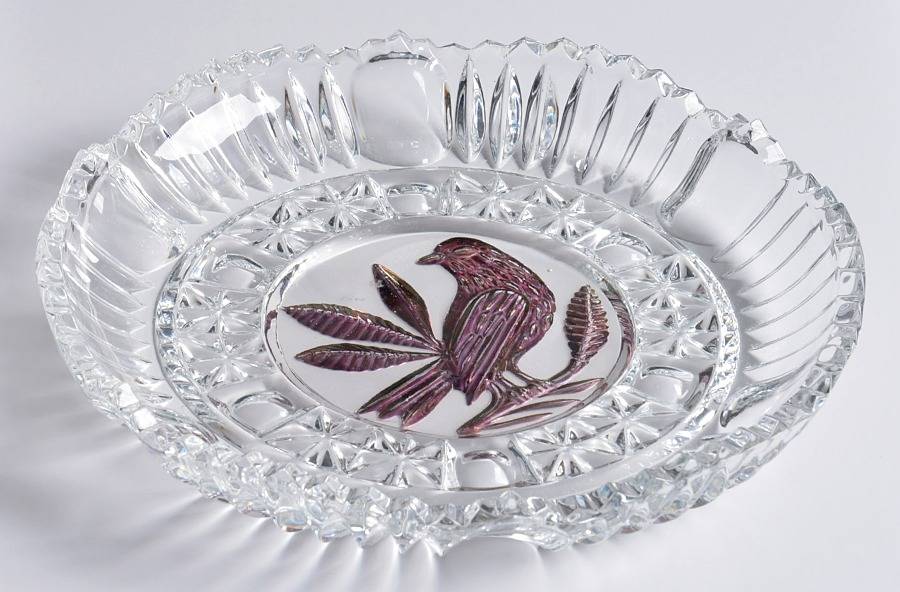 Byrdes Collection, The Ruby 7" Deep Round Ashtray by Hofbauer-1