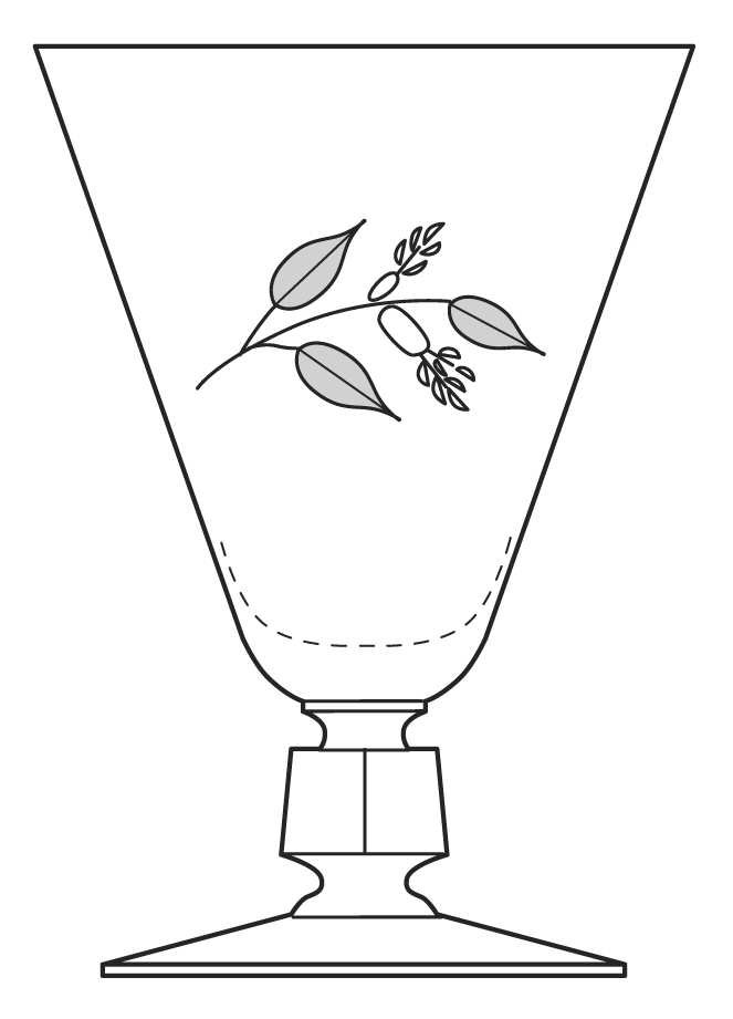 Rhododendron Water Goblet by Home Arts-1