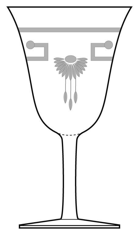 Avon (No Trim) Water Goblet by Huntington Glass-1