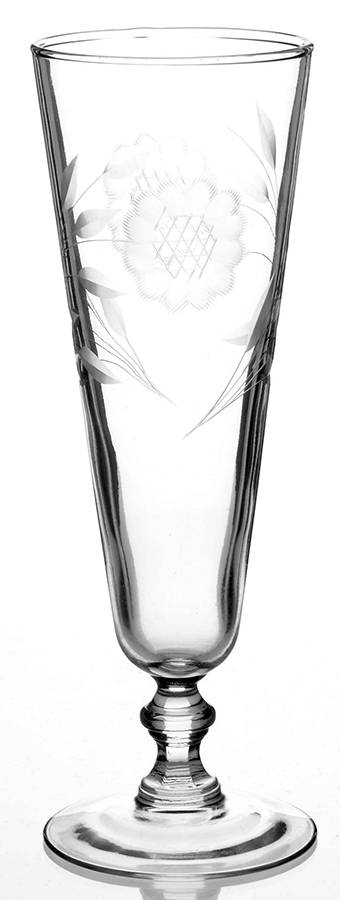 Cornflower (Smooth Stem, Non Optic) Pilsner Glass by W J Hughes-1
