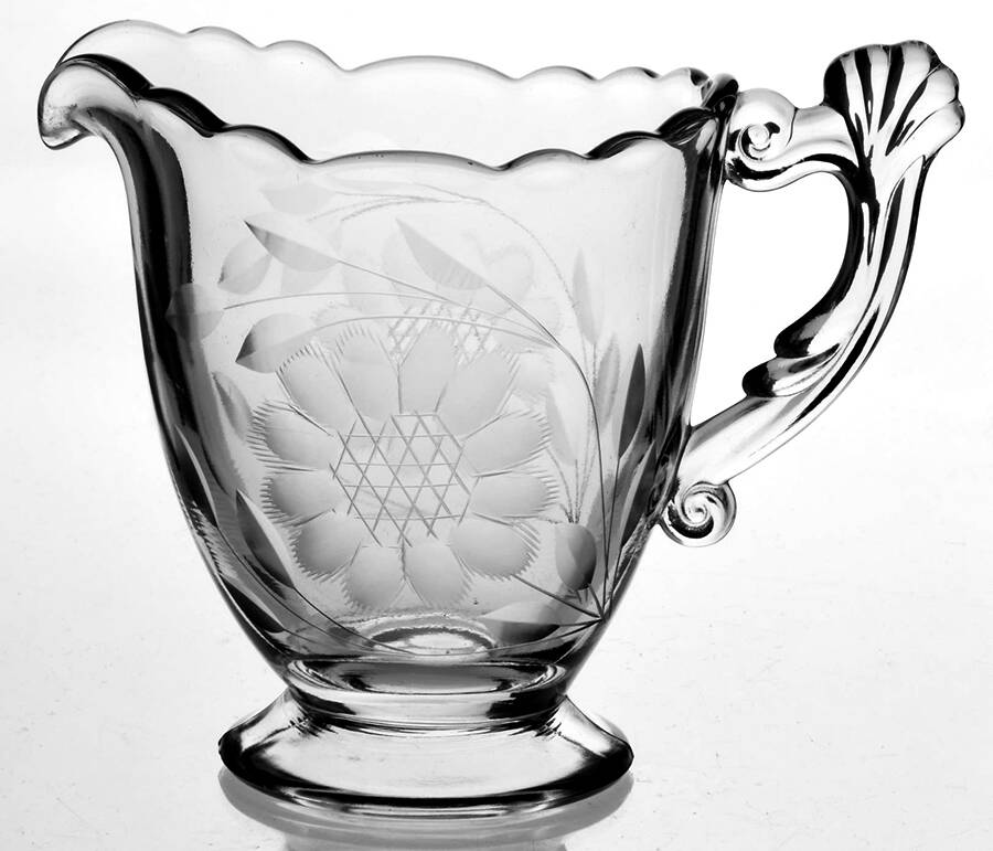 Cornflower (Smooth Stem, Non Optic) Creamer by W J Hughes-1