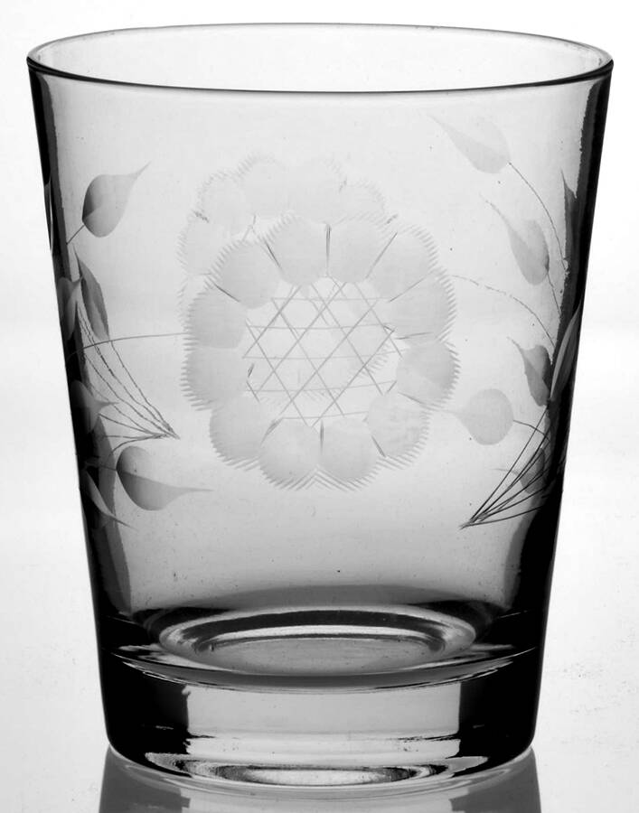 Cornflower (Smooth Stem, Non Optic) 14 Oz Flat Tumbler by W J Hughes-1