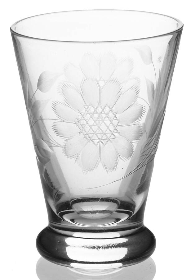 Cornflower (Smooth Stem, Non Optic) Flat Juice Glass by W J Hughes-1
