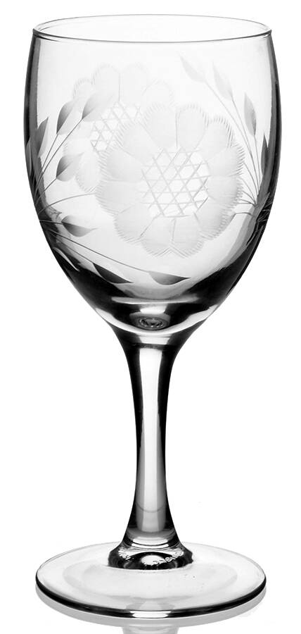 Cornflower (Smooth Stem, Non Optic) Water Goblet by W J Hughes-1