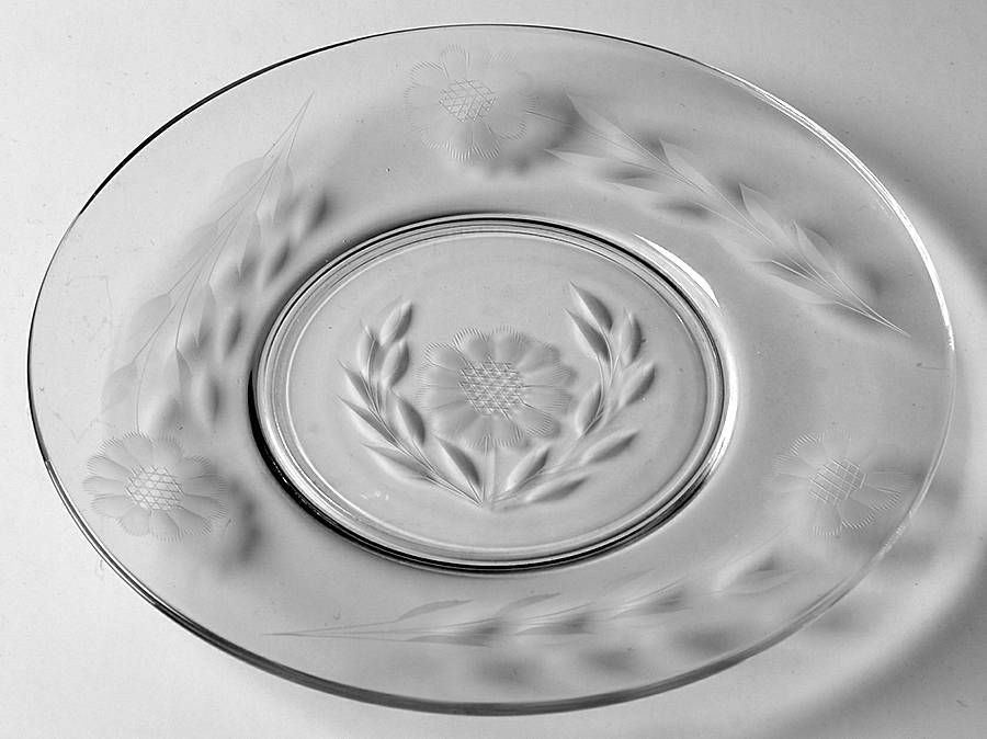 Cornflower (Smooth Stem, Non Optic) Luncheon Plate by W J Hughes-1