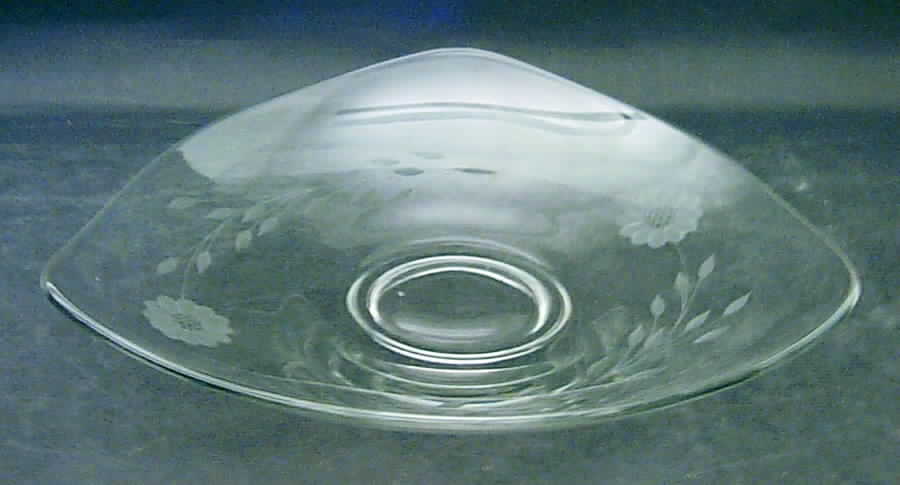 Cornflower (Smooth Stem, Non Optic) Large Fruit Bowl by W J Hughes-1