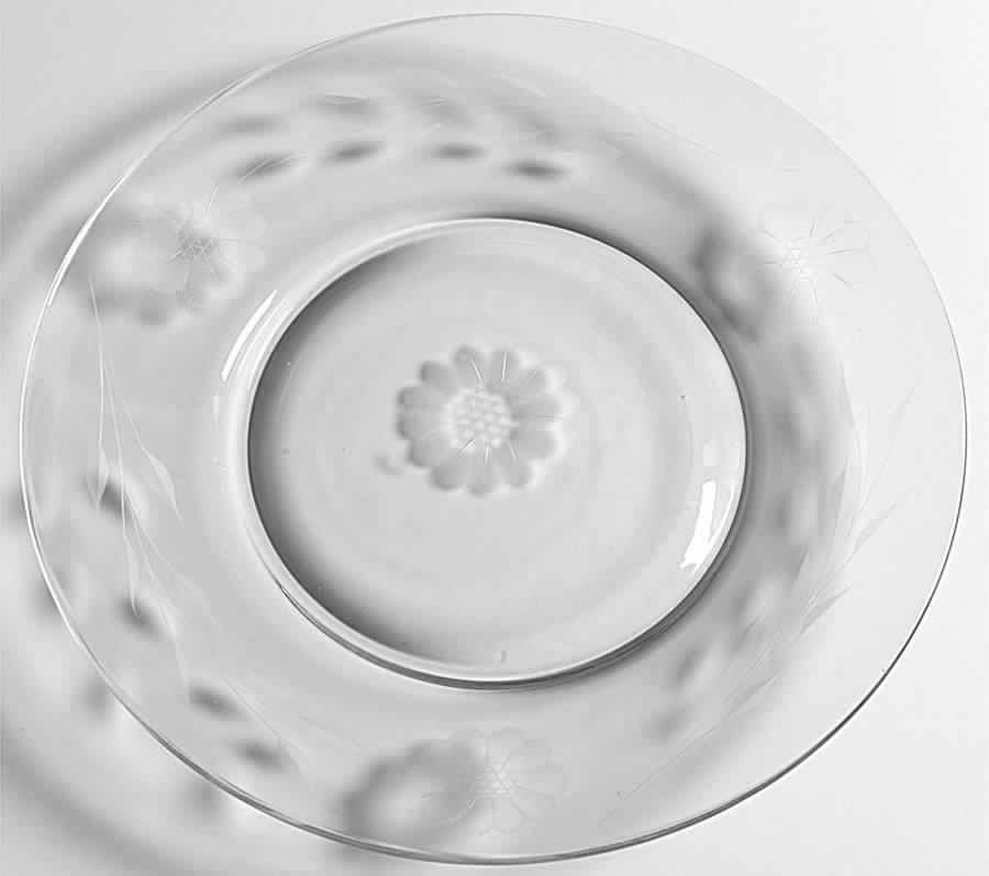 Cornflower (Smooth Stem, Non Optic) Luncheon Plate by W J Hughes-1