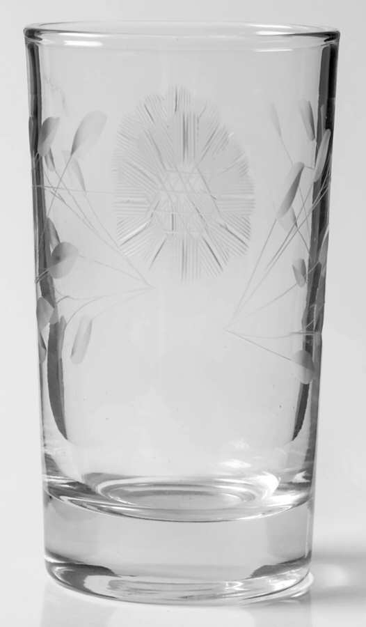 Cornflower (Smooth Stem, Non Optic) 7 Oz Flat Tumbler by W J Hughes-1