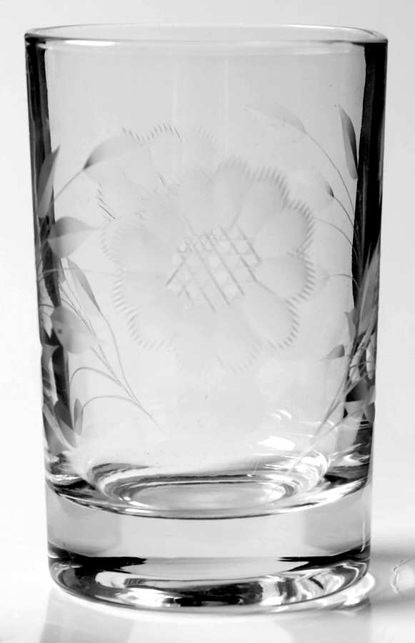 Cornflower (Smooth Stem, Non Optic) Flat Juice Glass by W J Hughes-1