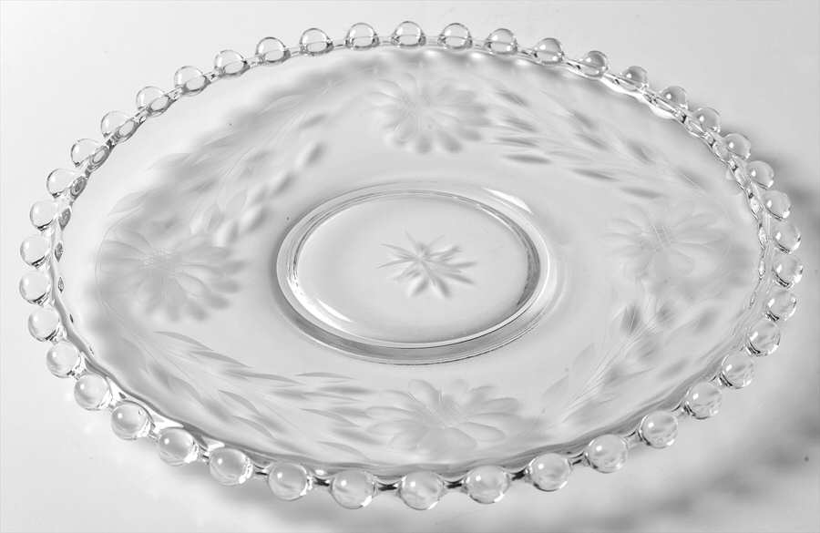 Cornflower (Smooth Stem, Non Optic) Luncheon Plate by W J Hughes-1