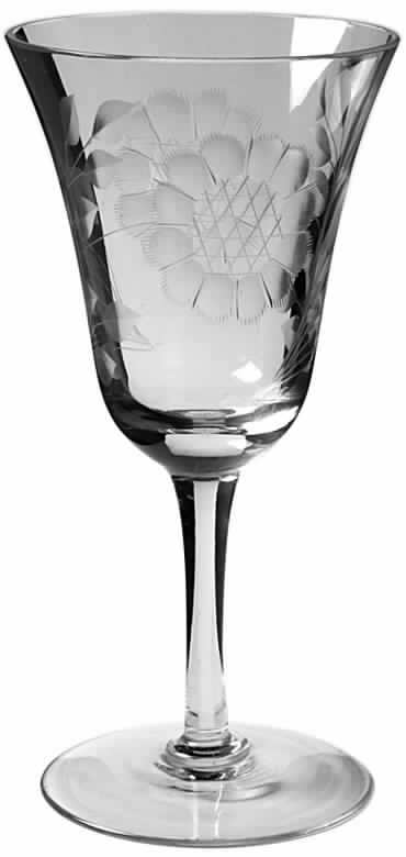 Cornflower (Smooth Stem, Non Optic) Water Goblet by W J Hughes-1