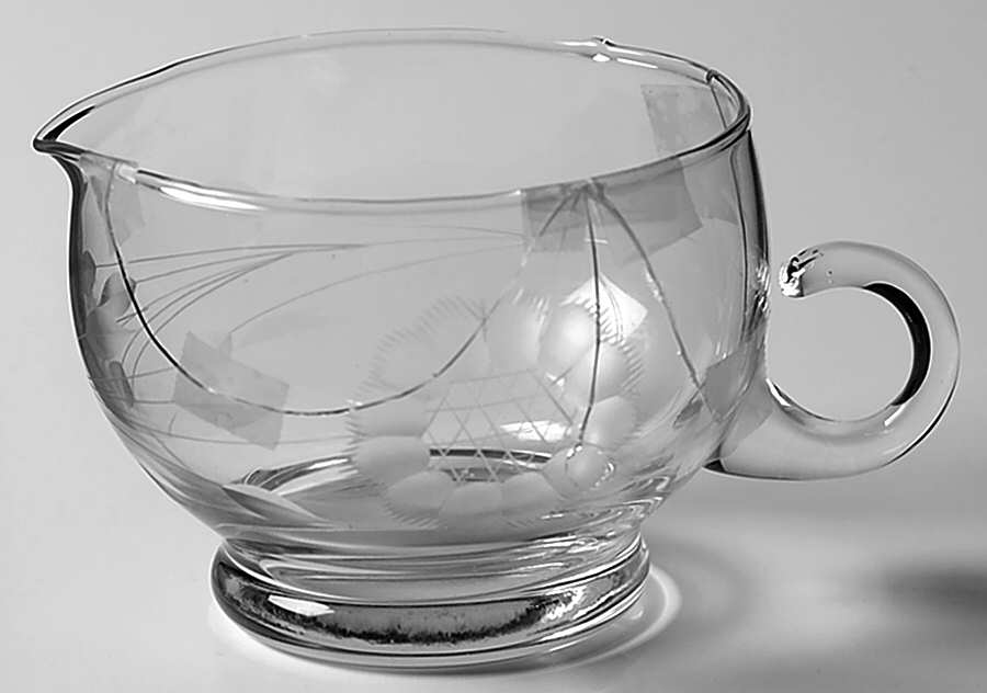 Cornflower (Smooth Stem, Non Optic) Creamer by W J Hughes-1