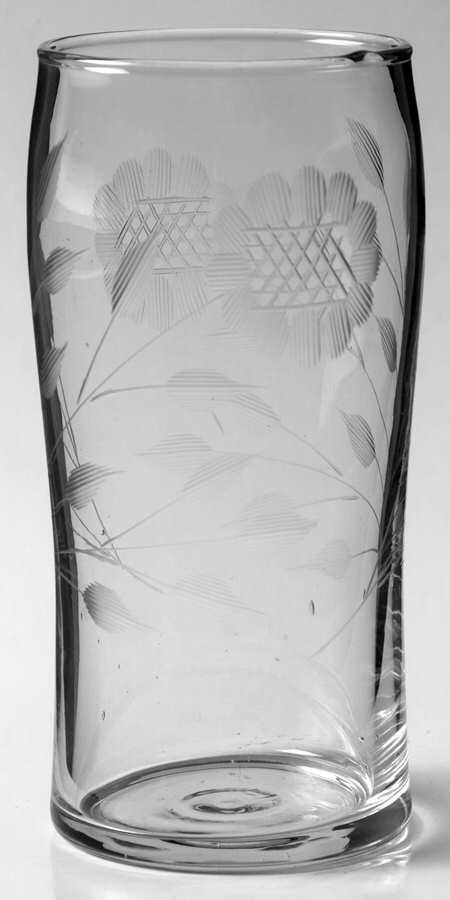 Cornflower (Smooth Stem, Non Optic) 10 Oz Flat Tumbler by W J Hughes-1