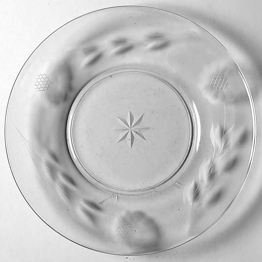 Cornflower (Smooth Stem, Non Optic) Bread & Butter Plate by W J Hughes-1