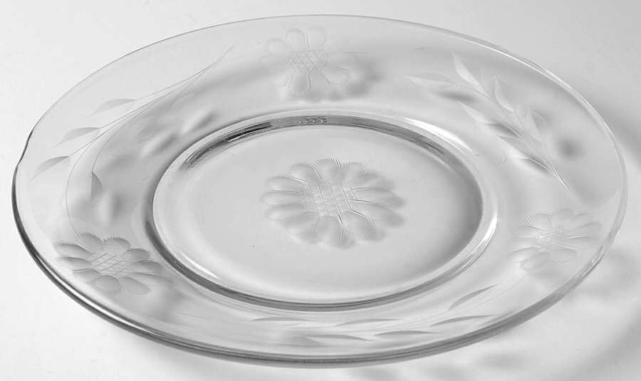 Cornflower (Smooth Stem, Non Optic) Bread & Butter Plate by W J Hughes-1