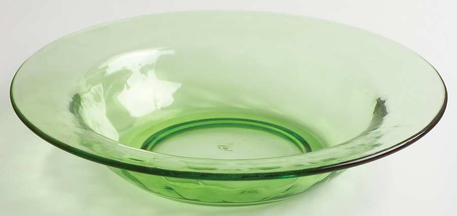 Yeoman Green (Stem 1184, Optic) Rim Soup Bowl by Heisey-1