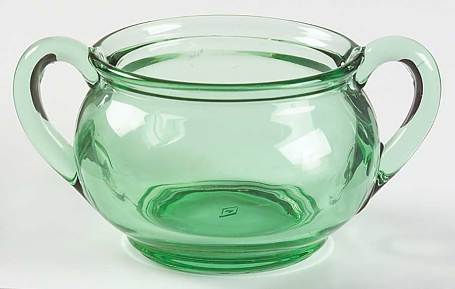 Yeoman Green (Stem 1184, Optic) Hotel Sugar No Lid by Heisey-1
