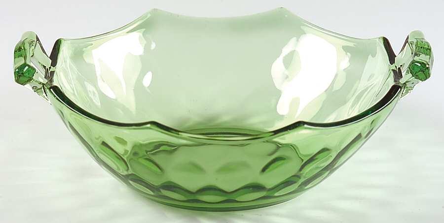 Yeoman Green (Stem 1184, Optic) Flat Open 2 Handled Jam/Jelly by Heisey-1