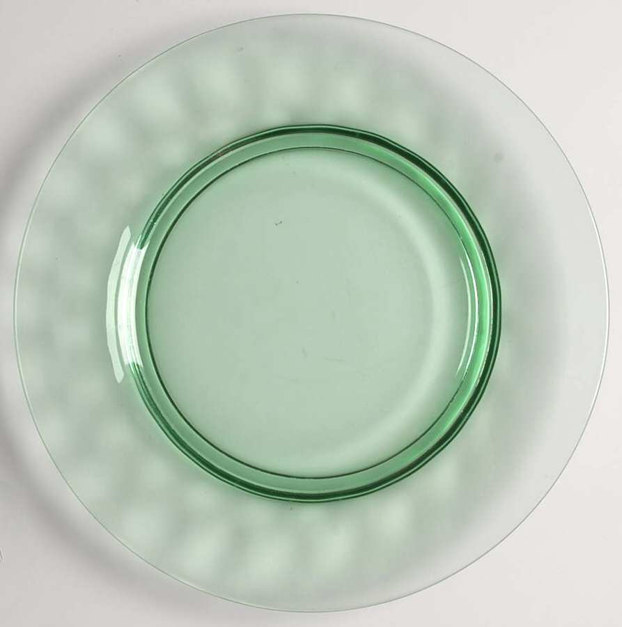 Yeoman Green (Stem 1184, Optic) Luncheon Plate by Heisey-1