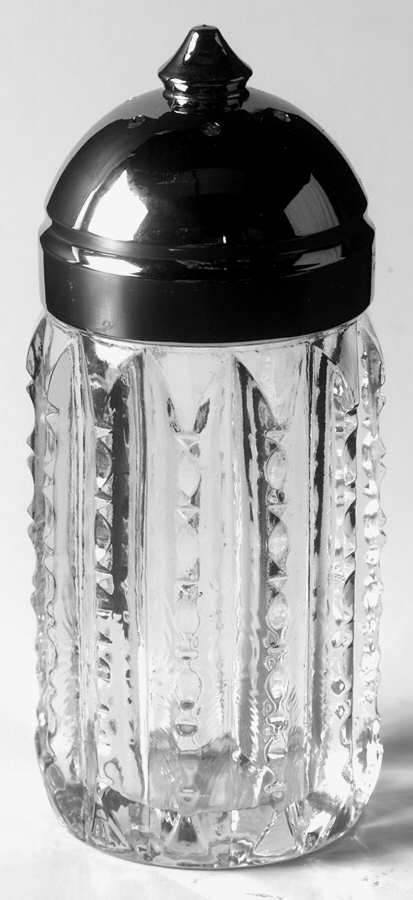 Groove and Slash Clear Metal Lid for Shaker by Heisey-1
