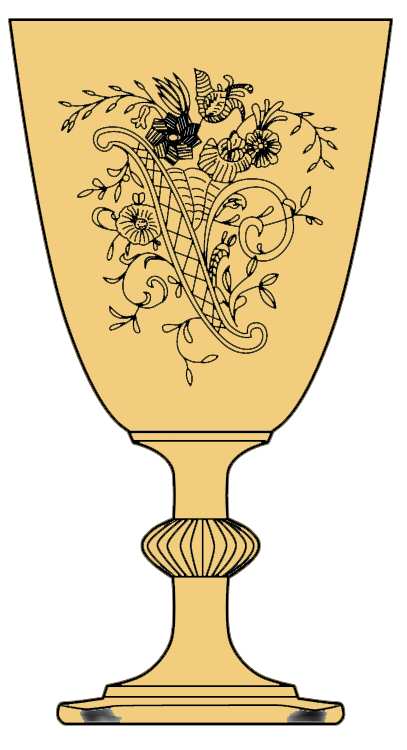 Titania Yellow (Stem 3390) Water Goblet by Heisey-1