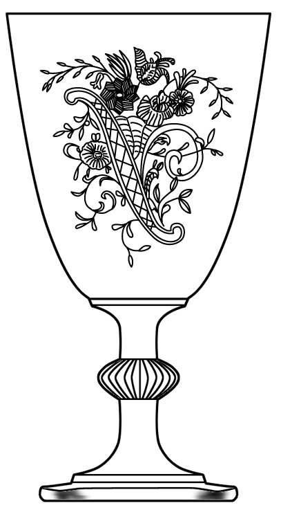 Titania Clear (Stem 3390) Water Goblet by Heisey-1